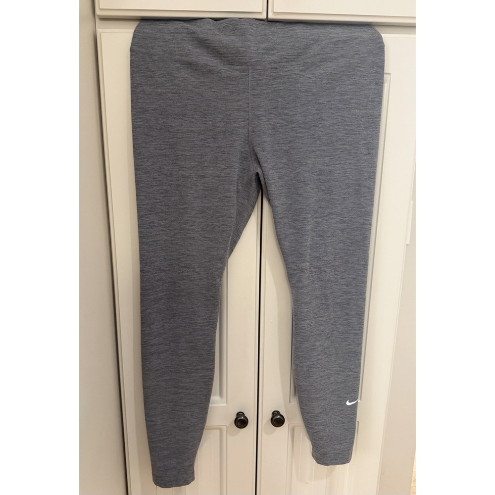 Nike Dri-FIT Gray Space Dye Leggings Womens XL Athletic Yoga Pants‎ Pocket